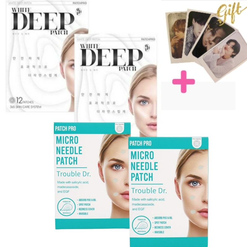 [1+1]patchproホワイトディープパッチマイクロニードル肌トラブルマイクロニードルスポットパッチ