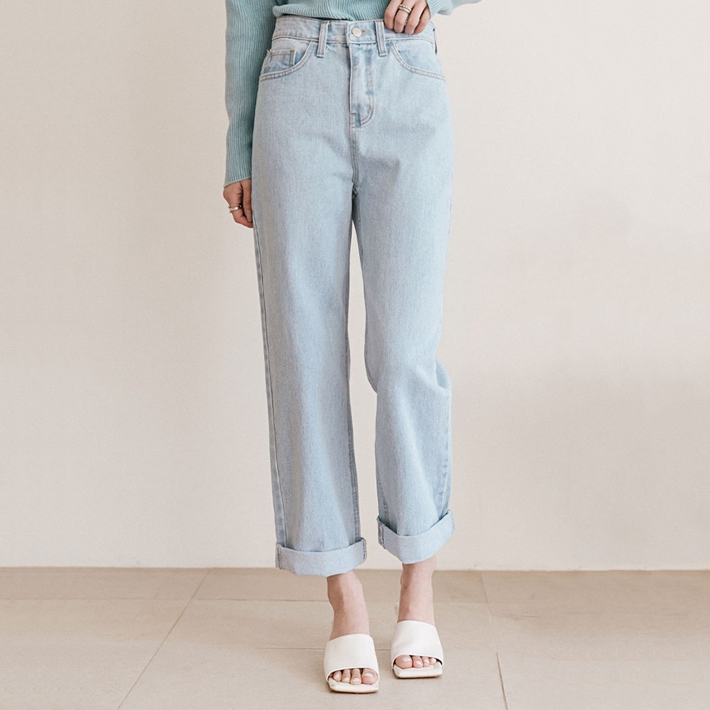 ライト色ストレートデニムパンツデニム・ジーンズ
