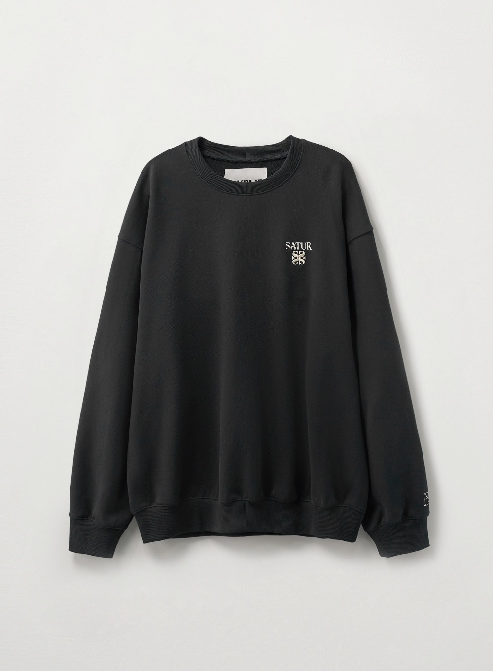 【SATUR】 LOREN CLASSIC LOGO BASIC SWEATSHIRT : CHARCOAL