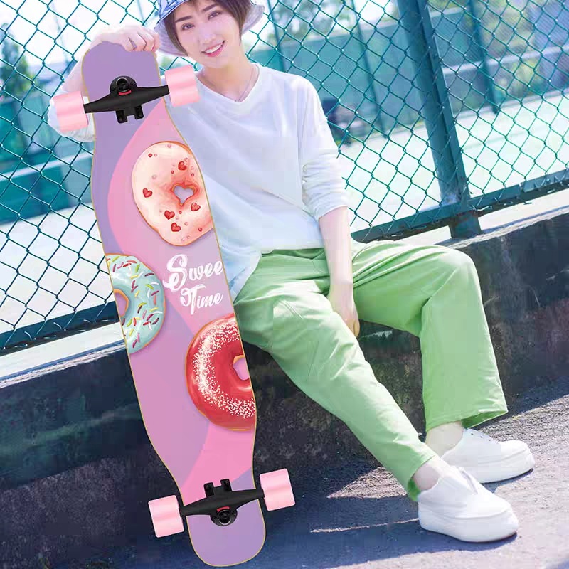 ロングスケートボードロンスケロングボードスケボーデッキジュニア男女収納バッグ付全11色