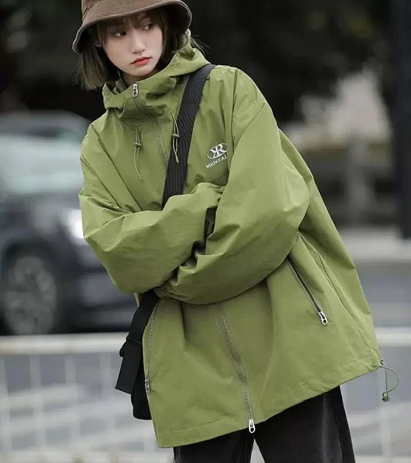 スタイルアップ シルエット フーディー ロゴ ブルゾン アウター フード付き レディース パーカー サイズ ゆったり ライク カジュアル ストリート フル ファッション カジュアル きれいめ夏秋冬 5,625円