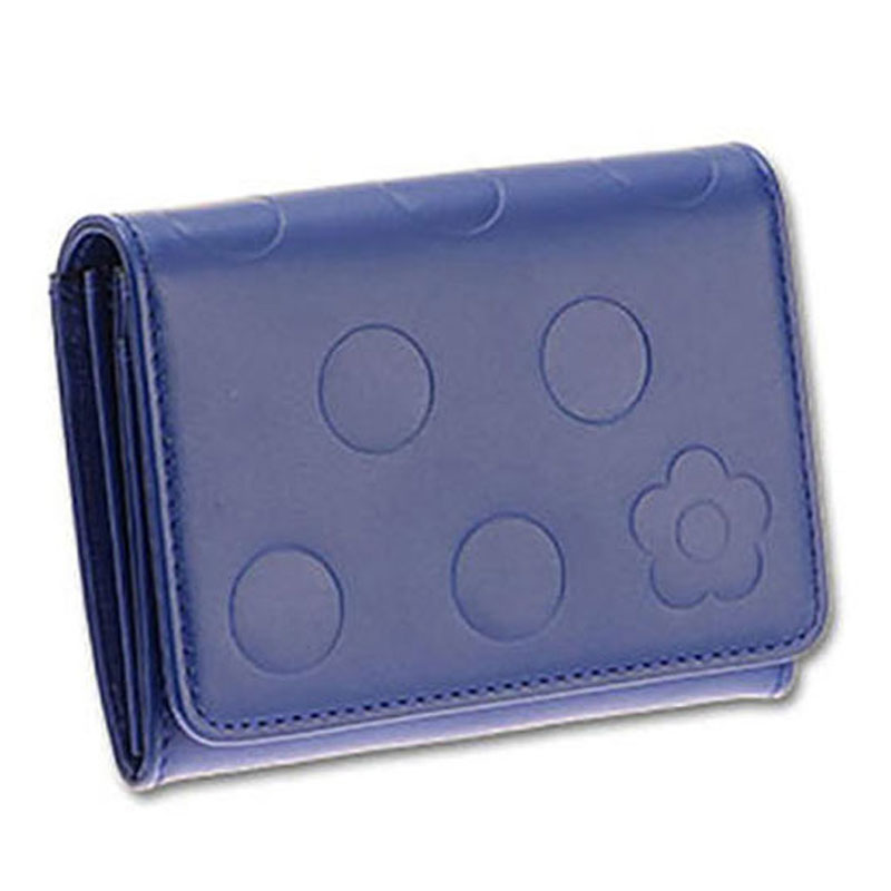 マリクワ ドットエンボスカードケース(ブルー) 名刺入れ ID 定期 パス 電車 通勤 通学 会社 カードケース ウォレット 化粧 メイク コスメ プレゼント ギフト かわいい おしゃれ お返し クリ