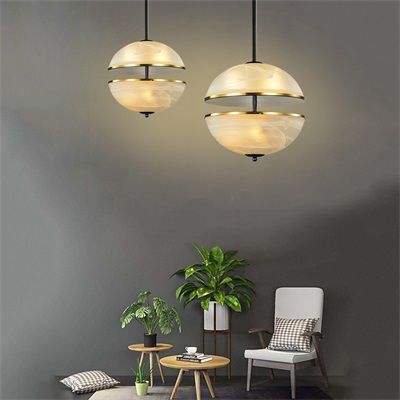 ペンダントライト ガラス おしゃれ 北欧 内藏LED 球 丸 半円形 雲石ガラス リビング ダイニング キッチン 天井照明器具 洋室 和室 寝室 吊下げ灯 引掛シーリング ダクトレール 工事不要 簡