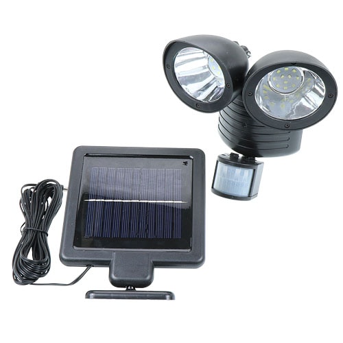ソーラー発電式　LEDセンサーライト　2灯　150ルーメン
