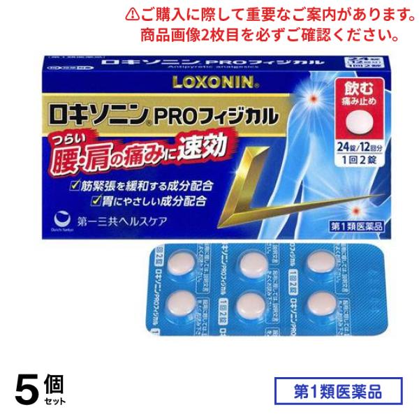 第１類医薬品 ロキソニンPROフィジカル 24錠 (12回分) 5個セット 5,638円