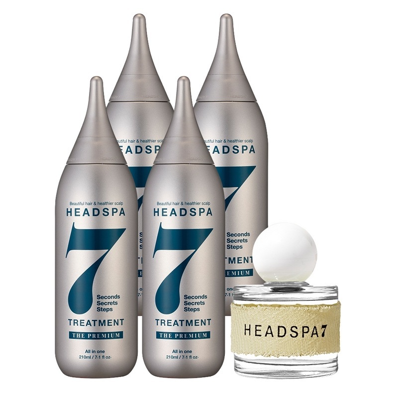 ヘッドスパ7脱毛緩和ヘアトリートメントザプレミアム210ml 2個+2個（+ヘアパルファムフレッシュシトラス50mlプレゼント）