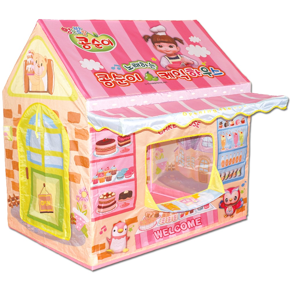 Rオズトイコンスンが歌うケーキハウスks-7003ボールプールインディアンベビープレイハウスキッズテント