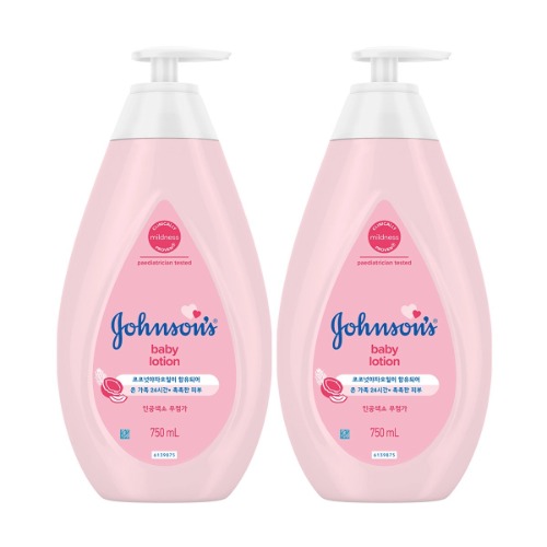ジョンソンズベビーローション750ml x 2純粋な家族全員の保湿しっとり柔らかいボディローションボディケア