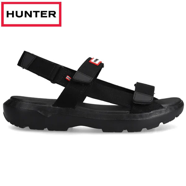 ハンター HUNTER ユニセックス イージー ウェビング ストラップ サンダル UFF7136CAA-BLK