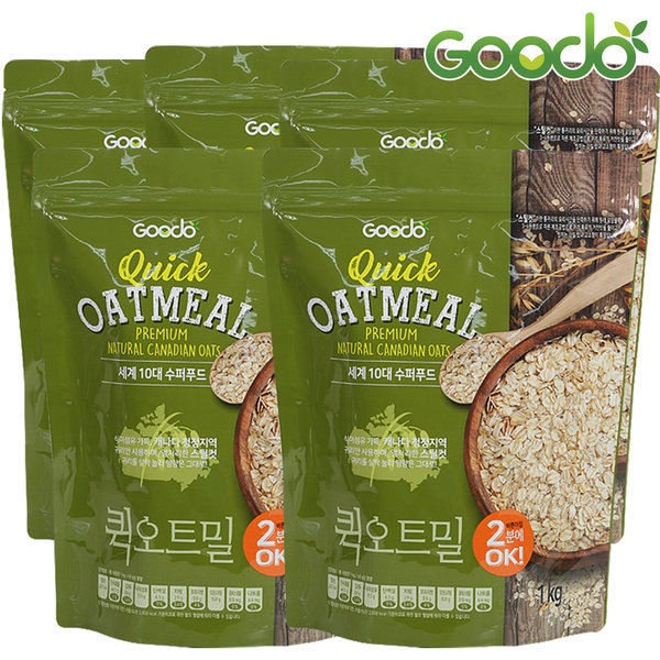 工藤 クイックオートミール 1kg x 5個