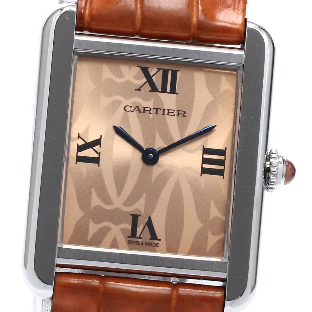 カルティエ CARTIER W1019455 タンクソロ SM クォーツ レディース 保証書付き_894886【中古】