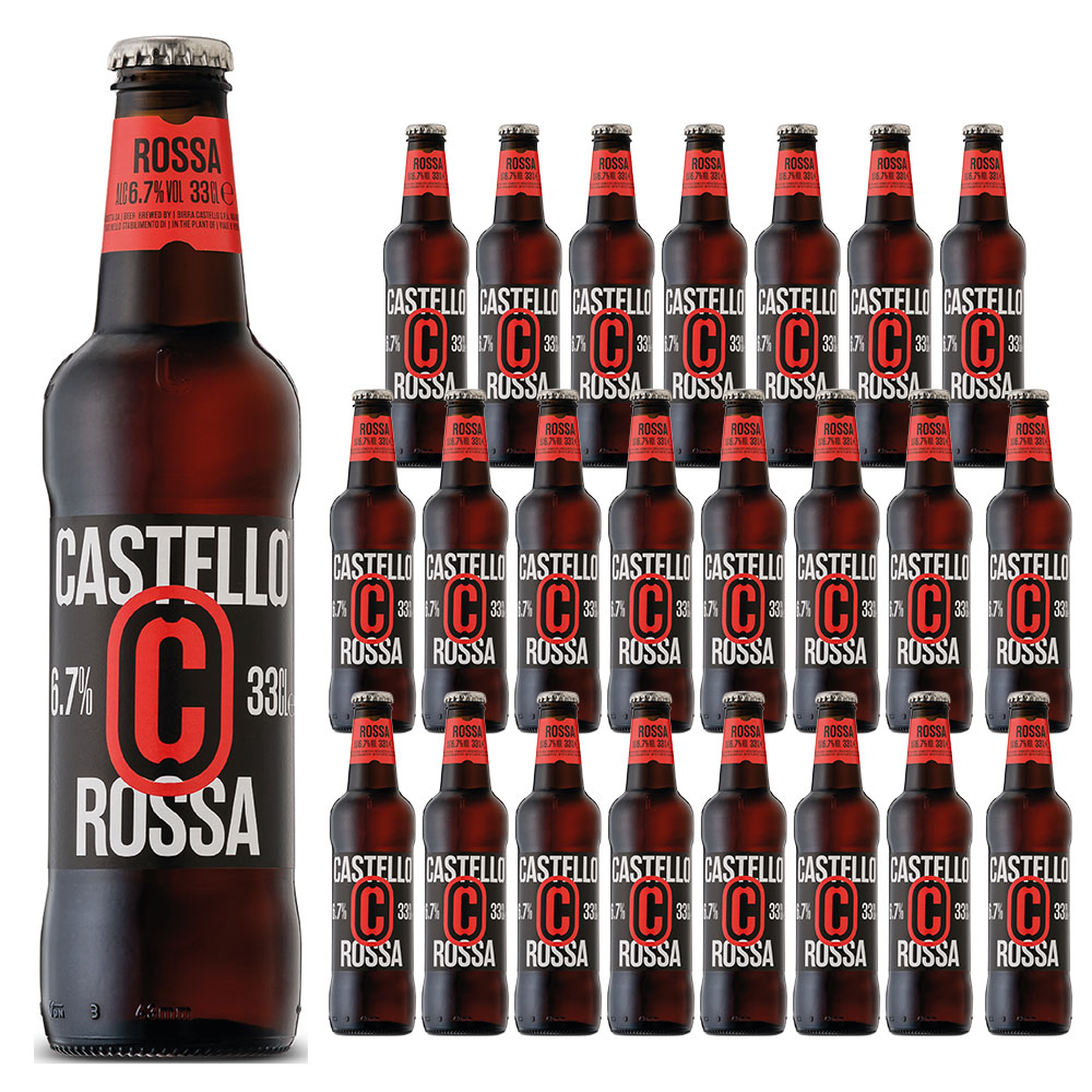 【2月1日発売】カステッロ ビール ロッサ 330ml×24本 ケース 瓶 ビッラ カステッロ社 イタリアBirra Castello Rossa 330ml Birra Castello