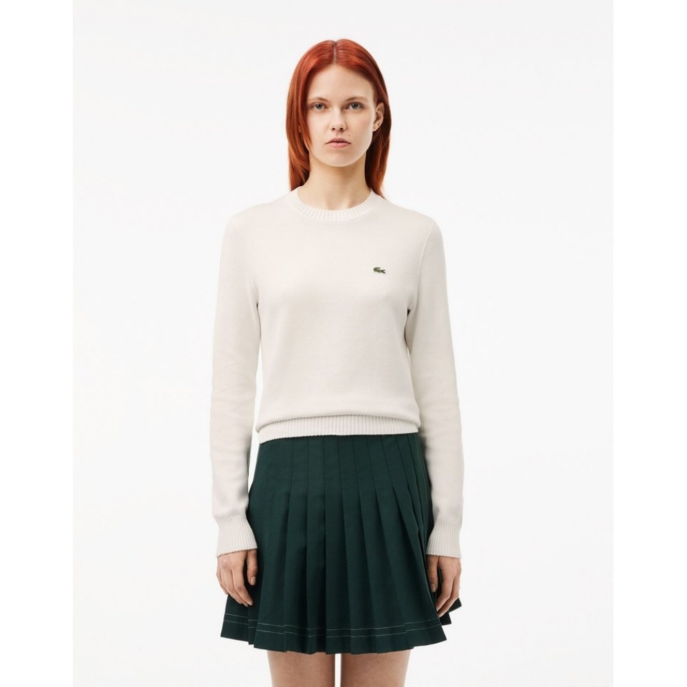 ラコステ女性用コットンブレンドクルーネックセーター AF3323-54N 70V