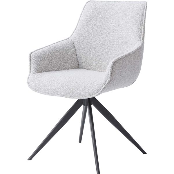 回転アームチェア ホワイト （約W56.5×D64×H85.5×SH48cm） 組立式 14,601円