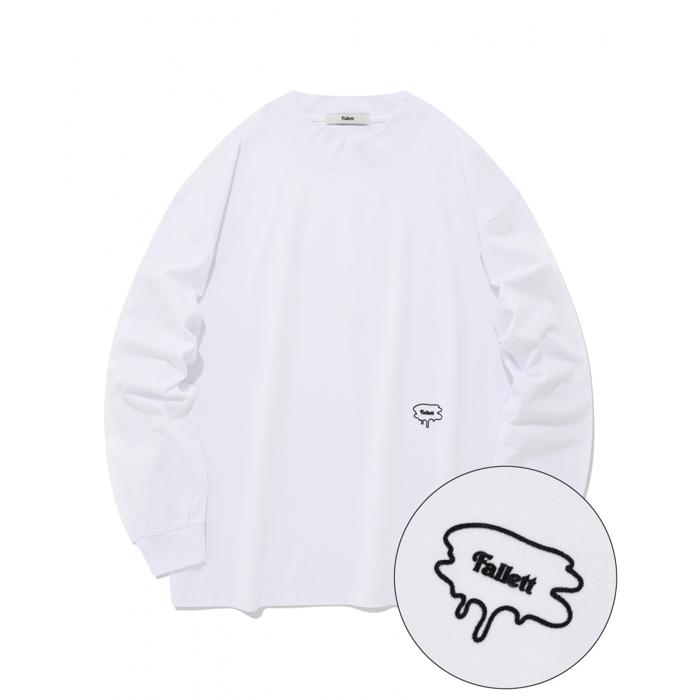 ファレットブラシロゴロングスリーブホワイト