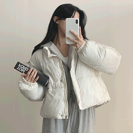 [ルーズフィット/冬დ] ベーシックショートダウン