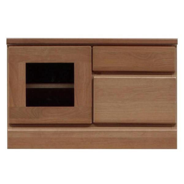 ローボード テレビ台 2段 Bタイプ 約幅60cm ブラウン 木製 扉収納付き 日本製 リビング ダイニング 完成品 開梱設置