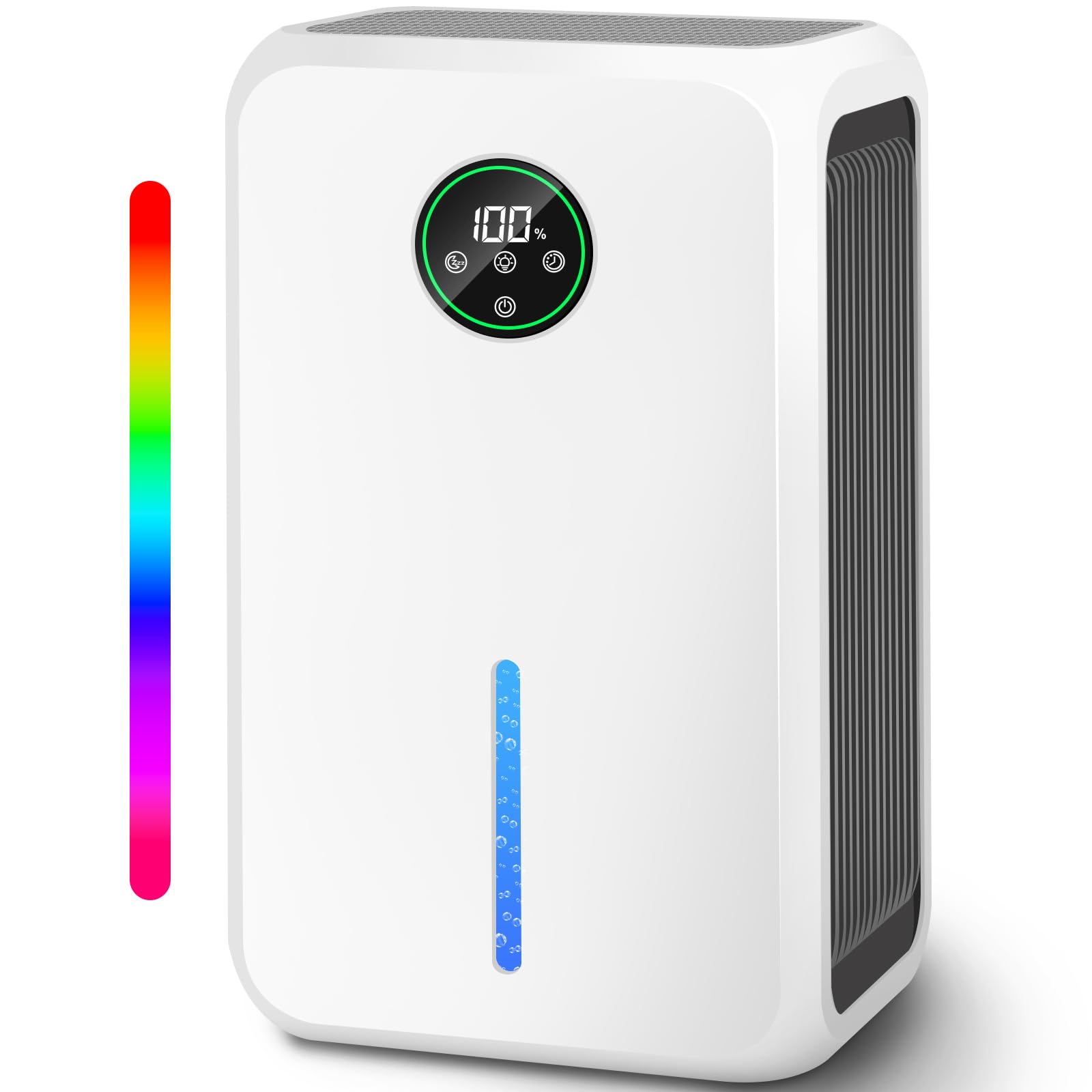 除湿機 小型【2025最新 除湿乾燥浄化3in1】じょしつき 衣類乾燥除湿機 ハイブリッド式 小型除湿器 大容量2.6L 15畳対応 強力除湿1.5L/日 24時間切タイマー 7色雰囲気ライト 満