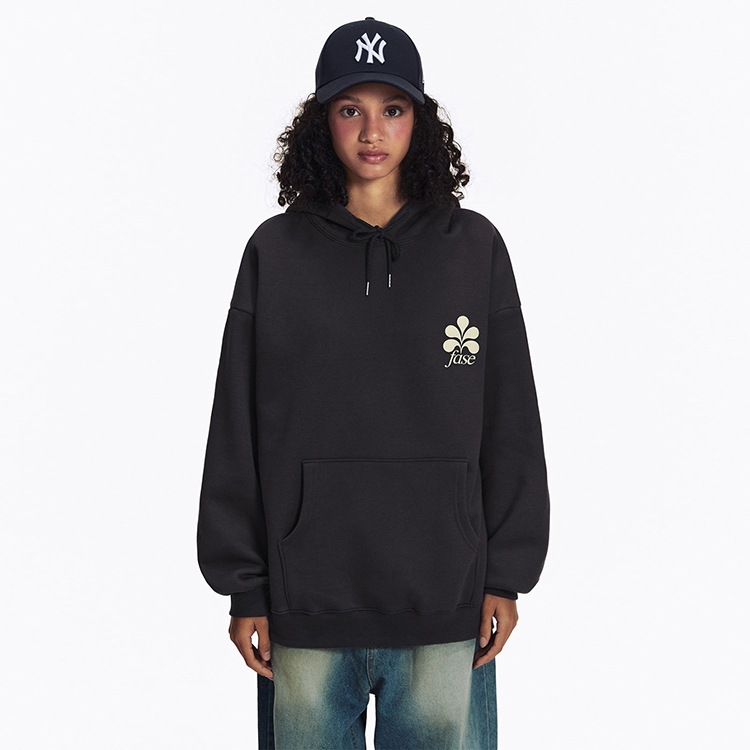 SIGNATURE FIGURE LOGO HOODIE - CHARCOAL