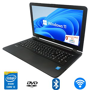 ノートパソコン ノートPC 第五世代 驚速起動 大画面15.6型 VersaPro Core i3 Windows11 MSoffice2021 SSD搭載 無線 テンキー搭載 DVD-RW BT