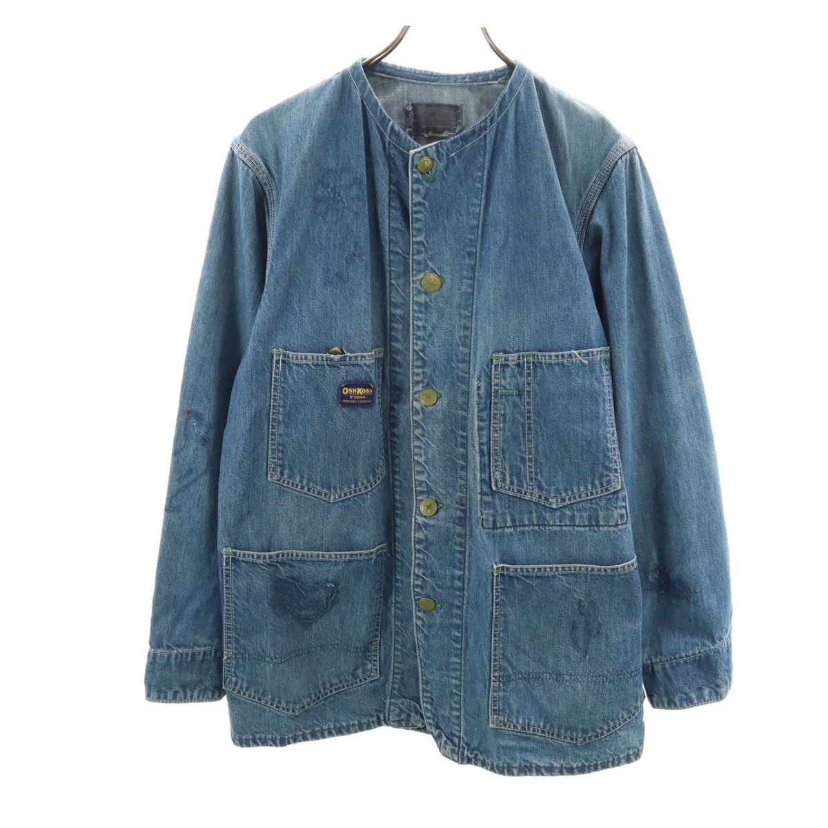70s 80s ヴィンテージ デニム カバーオール ウォッシュブルー メンズ 古着