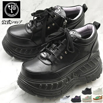 ヨースケ 厚底スニーカー レディース 歩きやすい 8cm 厚底台形ソール 靴 【公式SHOP特典キズ補修液付】