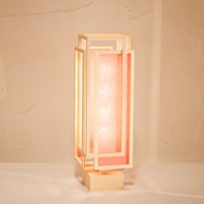 新洋電気 和風照明 和室 スタンドライト 旬 shun-L 白×緋 A537-C【送料無料】