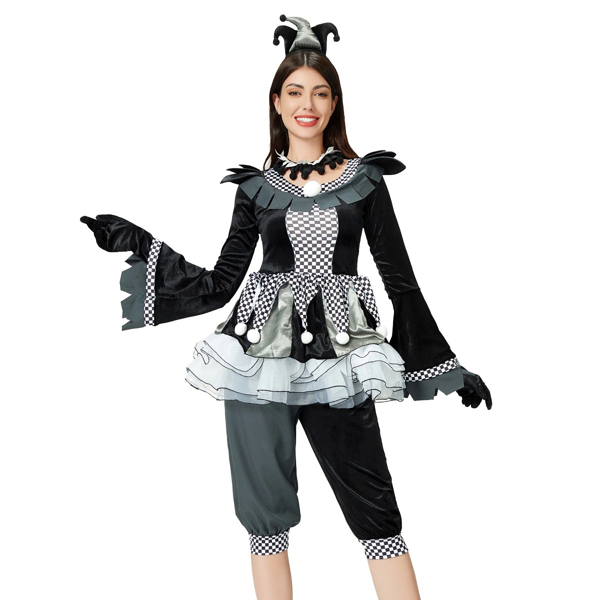 ハロウィン 大人用 コスプレ 衣装 サーカス ピエロ スーツ マジシャン スーツ 魔女 コスチューム コス ソウル コスチューム