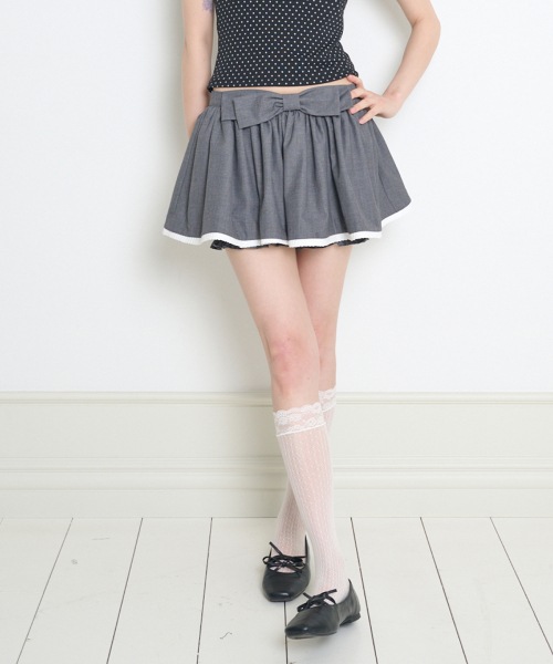 【ILLIGO】 BOW PUMPKIN SKIRT PANTS CHARCOAL 正規品