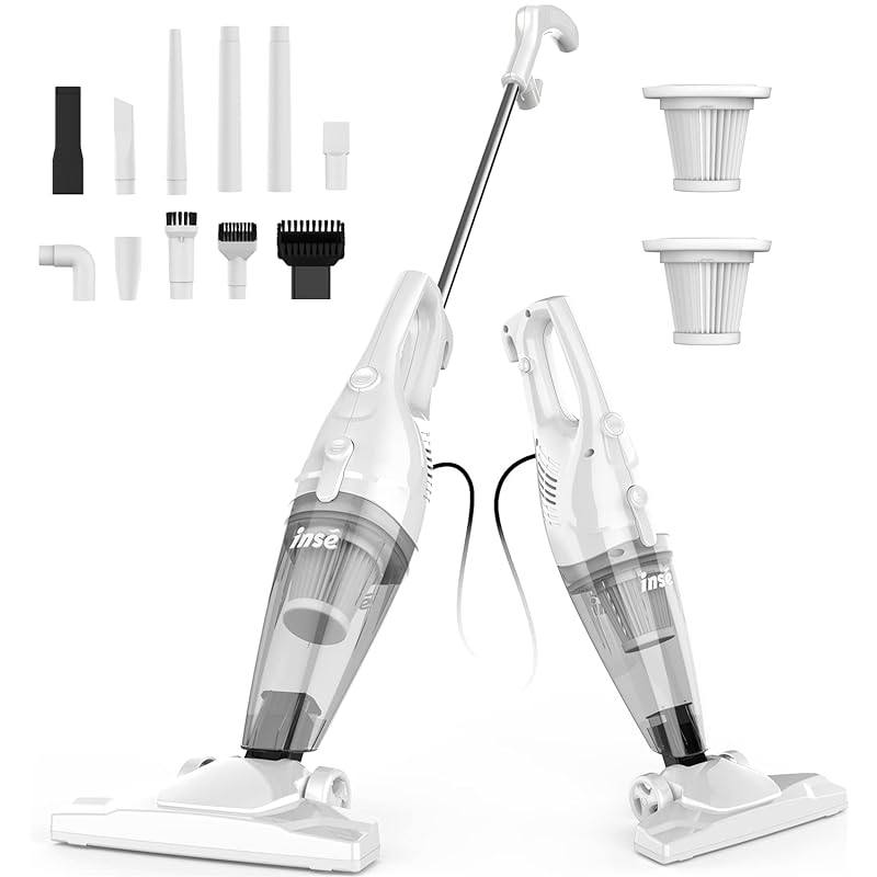 INSE R3S 掃除機 16000Pa 400W 強力 超軽量 5M コード付き 2Way 【９セット付属品】 スティッククリーナー ＆ スティック ハンディークリーナー コード式掃除機 布団 カー