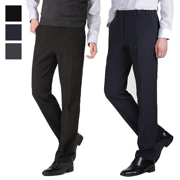 メンズ冬バンディングスパンデックス綿起毛スラックス LV-SPK-701-ブラック 4,520円