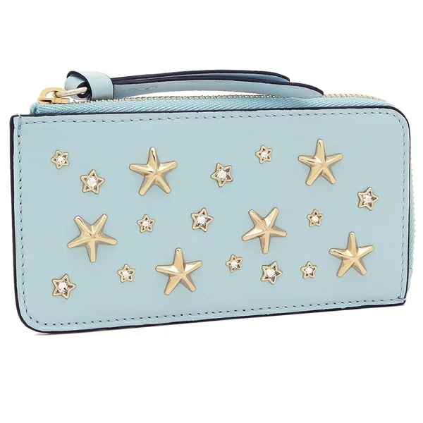 カードケース フラグメントケース リセ コインケース ブルー レディース JIMMY CHOO LISEZ CZN