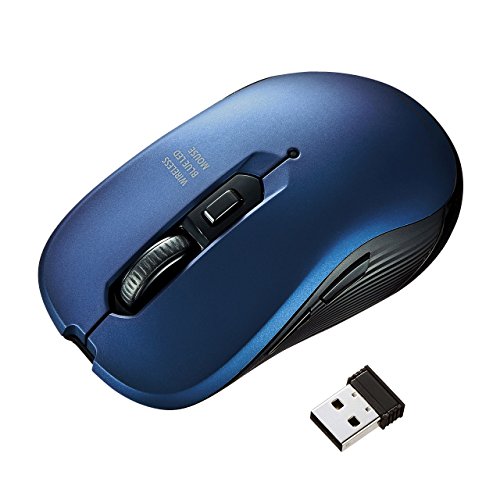 サンワサプライ ワイヤレスブルーLEDマウス ブルー MA-WBL113BL