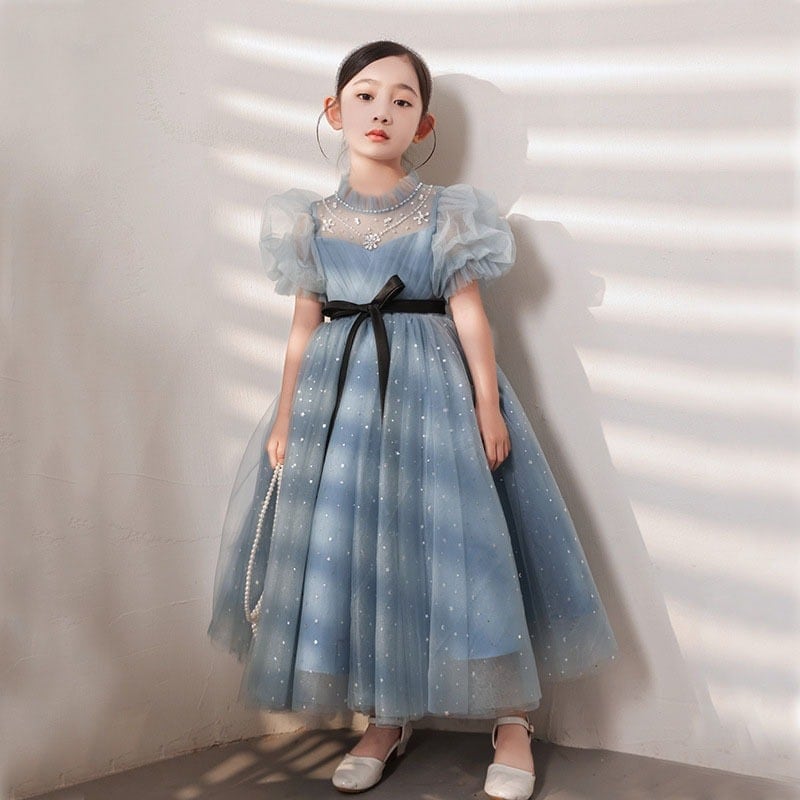 【2枚購入で 3oo円OFF】子供用ドレスプリンセスドレスファッションドレスドレスガールズピアノパフォーマンスドレスリトルガールバースデードレス 4,482円