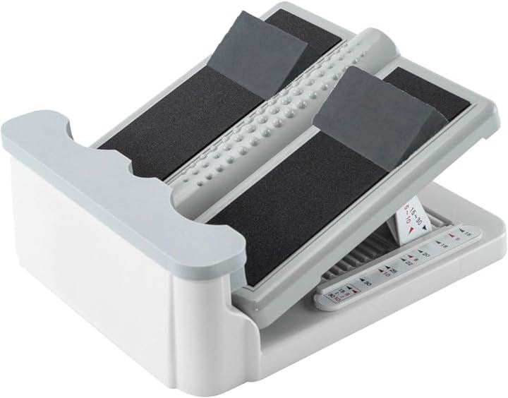 アサヒ Ver.2 S+ 13段階調整 健康器具 傾斜台 日本製 体操マニュアル付き( グレー＋つま先アップサポーター)