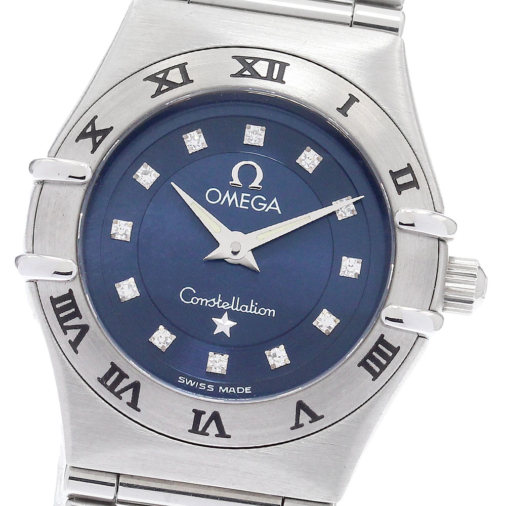 オメガ OMEGA 1563.85 コンステレーション 12Pダイヤ クォーツ レディース 美品 保証書付き_905469【中古】