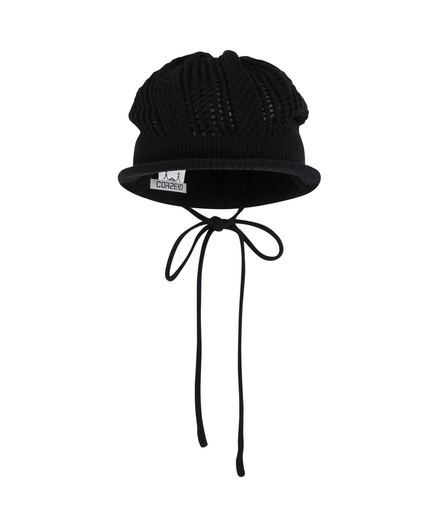 【COYSEIO】 COY VISOR CROCHET BEANIE : BLACK