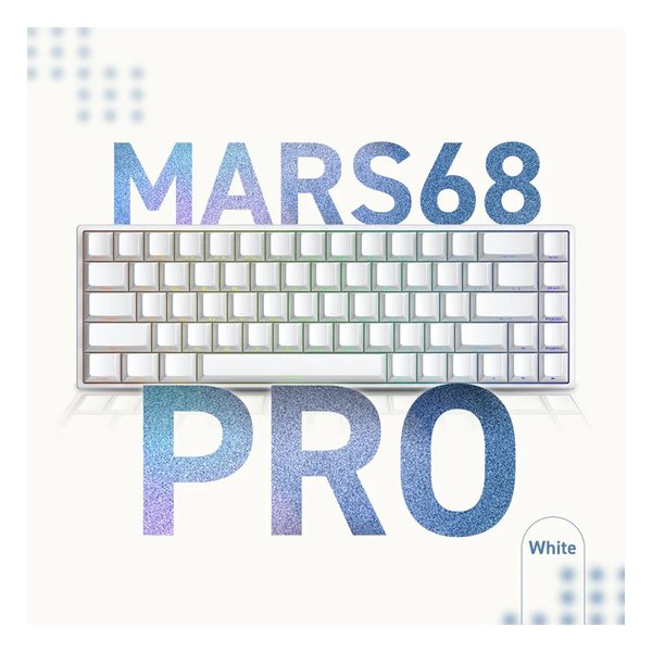 ラピッドトリガーキーボード Mars68Pro USB・有線/磁気スイッチ/ホワイト CAROTMAS-MARS68PRO-WHITE