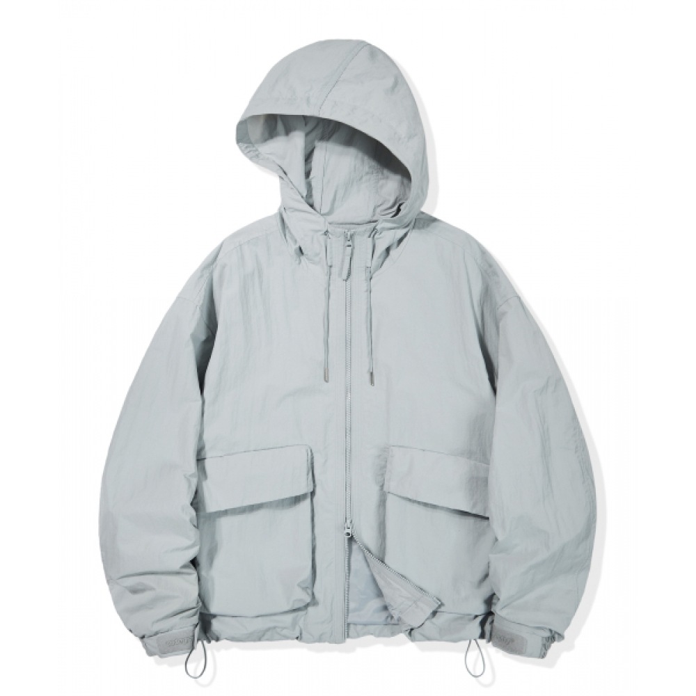 CODEGRAPHY ナイロンサイドポケットフードジャケット_グレー