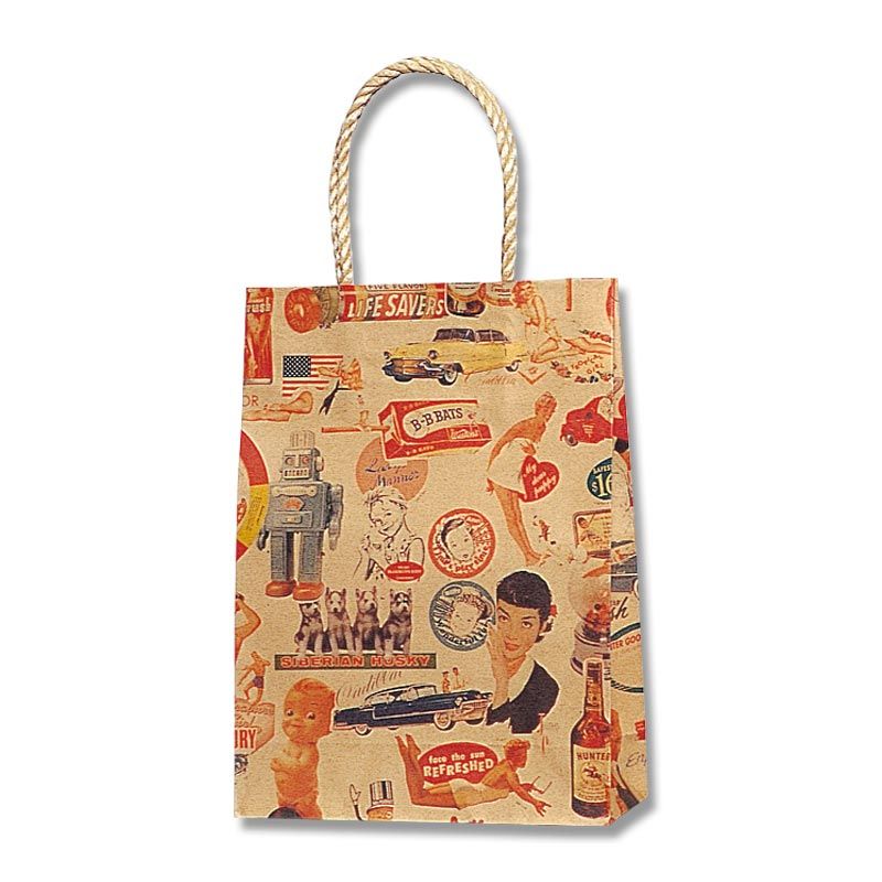 （まとめ買い）シモジマ HEIKO 手提げ紙袋 スムースバッグ 18-07 キスミー 25枚 幅180xマチ70x高250mm 003156705 [x3セット]