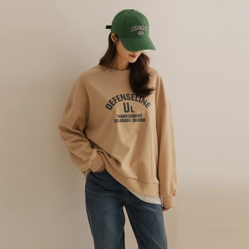 [ELYSIA] ケイヴンカジュアルレイヤードスウェットシャツ