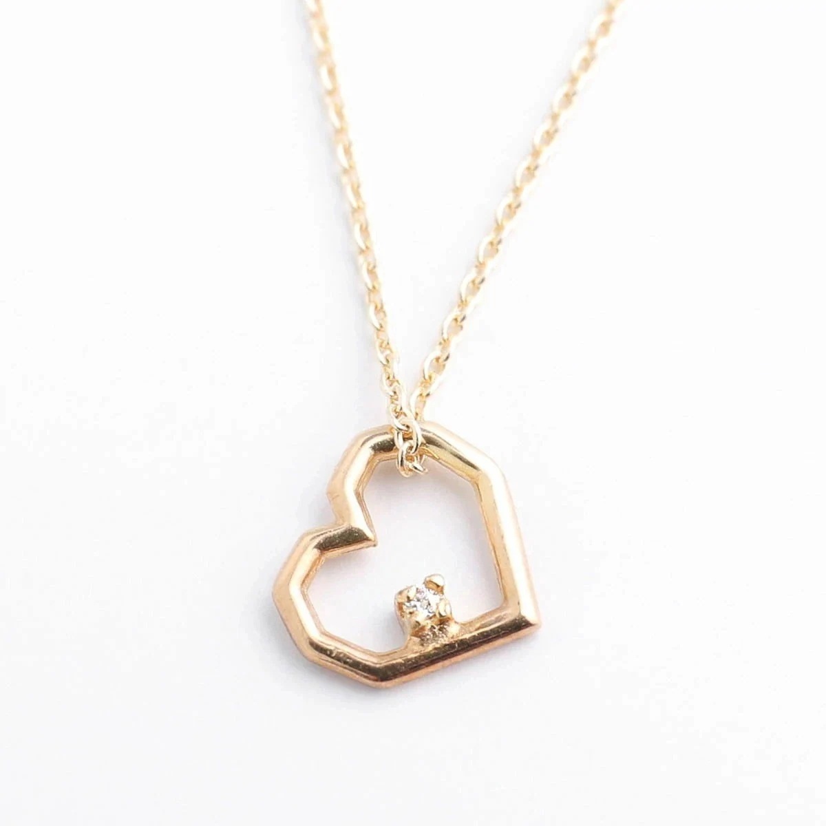 ALIITA アリータ ネックレス MINI CORAZON BRILLANTE NECKLACE ROLO レディース ハート ダイヤモンド ペンダント アクセサリー J1000/YELLOW-GO