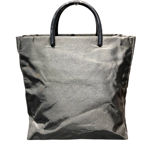 プラダ ブラック ナイロン×プラスチック バッグ トートバッグ ユニセックス 【中古】