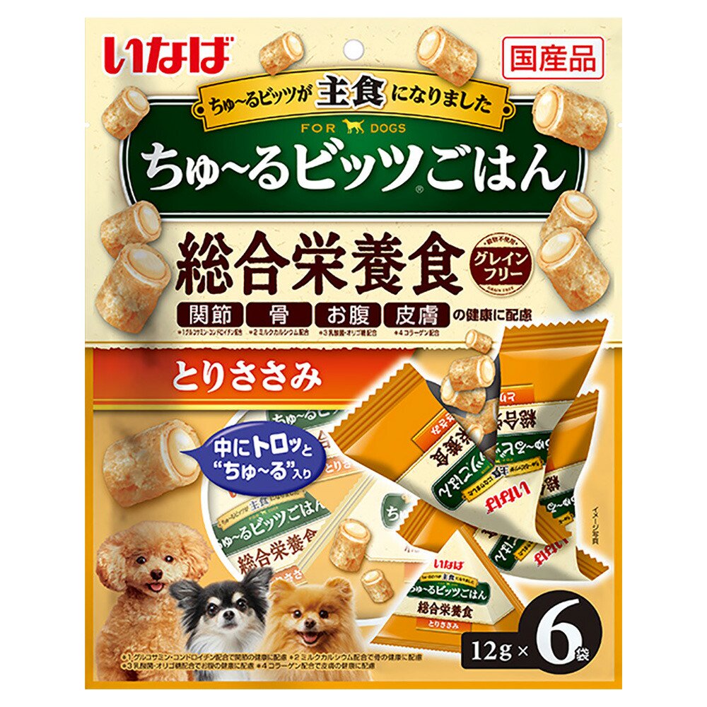 いなば　ちゅーるビッツごはん　とりささみ　１２ｇX６袋X２４　ＣＲＣ45―06―02―10―00