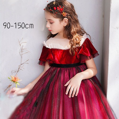 クリスマス パーティー ゴスロリ服 メイド服 宮廷ドレス お嬢様ドレス キッズ服 子供服ドレス 女の子 スカート 女の子 女の子コスプレ仮装 キッズ用