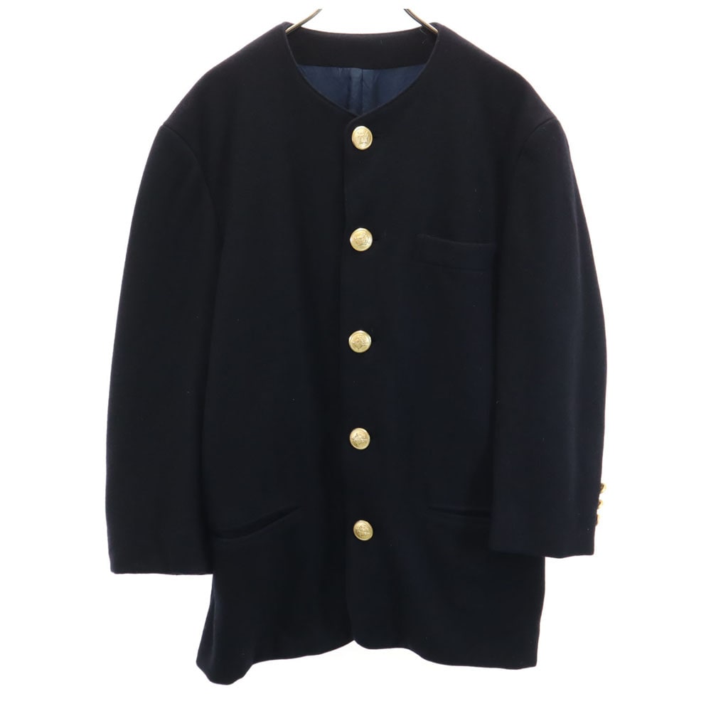 ワイズフォーメン 90s ウールブレンド オールド ヨウジヤマモト 長袖 ノーカラーコート ネイビー系 Y’s for men メンズ