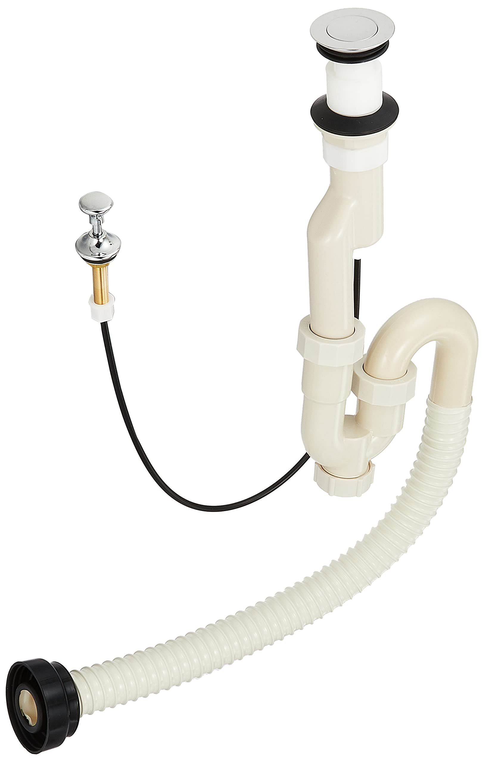 SANEI 洗面排水栓付Sトラップ ポップアップ オーバーフロー用 防臭パッキン付き PH7720-1-32