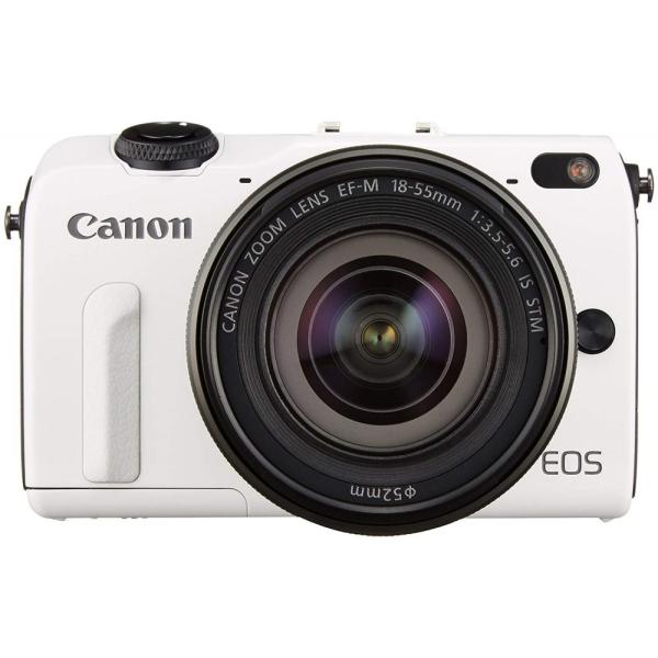 【中古】キヤノン Canon EOS M2 EF-M18-55 IS STM レンズキット ホワイト SDカード付き