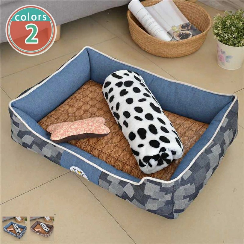 クーポン 犬 ベッド 夏 洗える 春 おしゃれ ペットベッド 冬 洗える スクエア型 無地 ペット用ベッド 安眠 ソファー カウチベッド 暖かい ワンちゃん 犬用 猫用 寝床 寒さ対応 肌触りのよい 10,134円