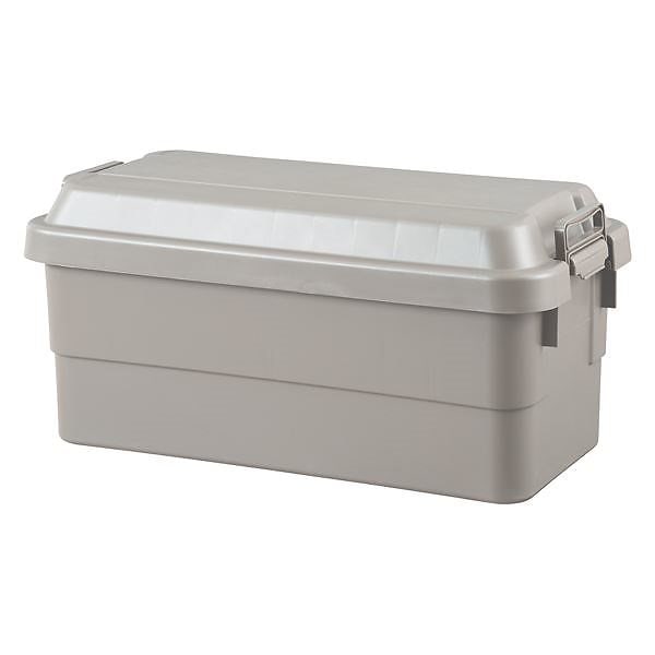 収納ボックス/ツールボックス 70L 幅78cm 耐荷重100kg 日本製 取っ手 ロック付き TC-70GY 玄関 ベランダ ガレージ